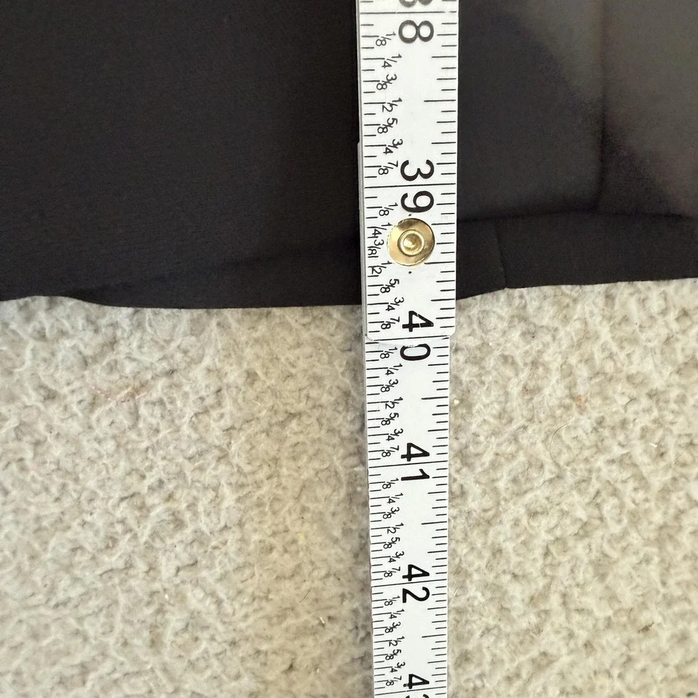 Shani Dress Womens 8 Black Long Sleeve Satin Trim Lined Bow Knee Length Made USA - Picture 4 of 8